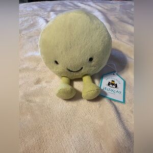 Jellycat Pale Yellow Round Plush with Smiling Face